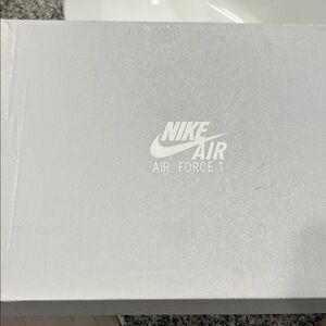 All White Youth Nike Air Force 1